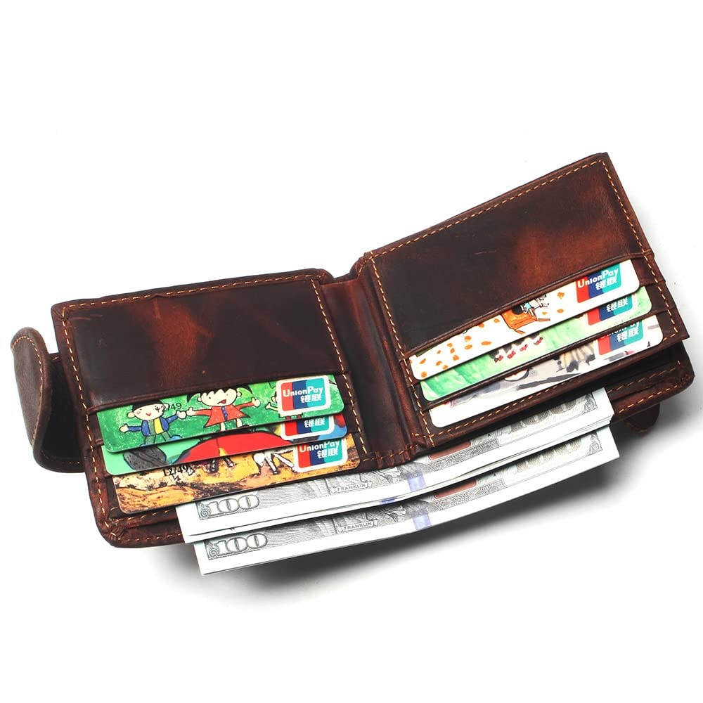 fhda 100% Genuine Leather Wallet，fashion Men Large Capacity
